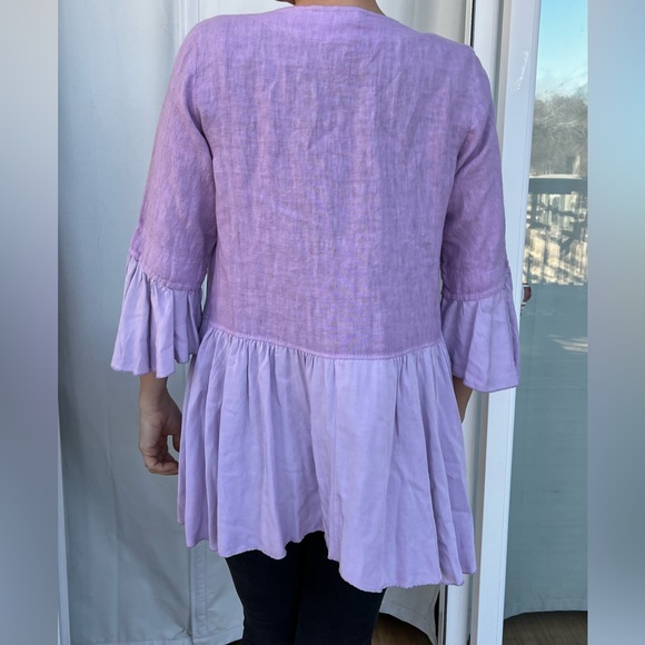 Grey Violet made in Italy Linen women’s cardigan top - Picture 3 of 13